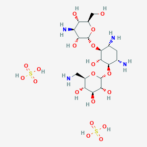 molecular formula C18H40N4O19S2 B014929 Kanamycin A acid sulfate CAS No. 64013-70-3