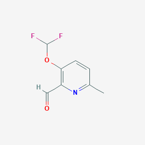 molecular formula C8H7F2NO2 B1492927 3-(Difluoromethoxy)-6-methylpyridine-2-carbaldehyde CAS No. 1541672-73-4