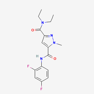 molecular formula C16H18F2N4O2 B14929352 N~5~-(2,4-difluorophenyl)-N~3~,N~3~-diethyl-1-methyl-1H-pyrazole-3,5-dicarboxamide 
