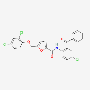 molecular formula C25H16Cl3NO4 B14930115 N-[4-chloro-2-(phenylcarbonyl)phenyl]-5-[(2,4-dichlorophenoxy)methyl]furan-2-carboxamide 