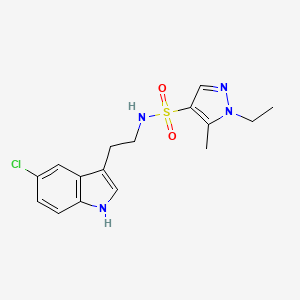 molecular formula C16H19ClN4O2S B14930294 N-[2-(5-chloro-1H-indol-3-yl)ethyl]-1-ethyl-5-methyl-1H-pyrazole-4-sulfonamide 