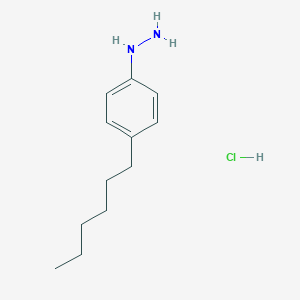 molecular formula C12H21ClN2 B149304 4-n-Hexylphenylhydrazine hydrochloride CAS No. 126062-51-9