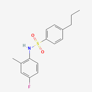 molecular formula C16H18FNO2S B14930684 N-(4-fluoro-2-methylphenyl)-4-propylbenzenesulfonamide 