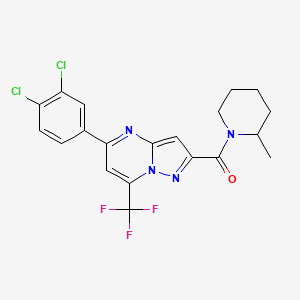 molecular formula C20H17Cl2F3N4O B14930730 [5-(3,4-Dichlorophenyl)-7-(trifluoromethyl)pyrazolo[1,5-a]pyrimidin-2-yl](2-methylpiperidin-1-yl)methanone 