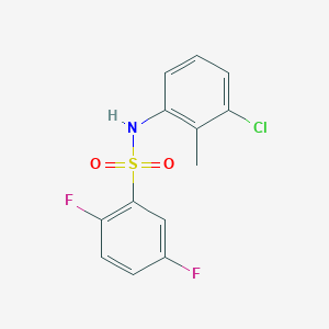 molecular formula C13H10ClF2NO2S B14930978 N-(3-chloro-2-methylphenyl)-2,5-difluorobenzenesulfonamide 