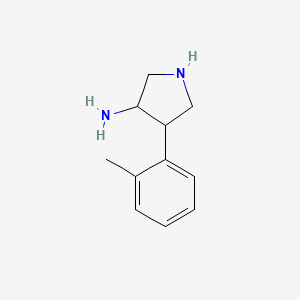 molecular formula C11H16N2 B1493112 4-(2-Methylphenyl)pyrrolidin-3-amine CAS No. 1782204-72-1