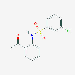 molecular formula C14H12ClNO3S B14931417 N-(2-acetylphenyl)-3-chlorobenzenesulfonamide 