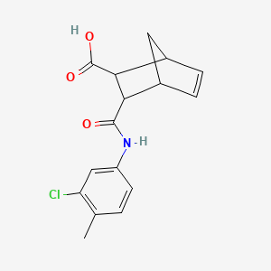molecular formula C16H16ClNO3 B14931698 3-[(3-Chloro-4-methylphenyl)carbamoyl]bicyclo[2.2.1]hept-5-ene-2-carboxylic acid 