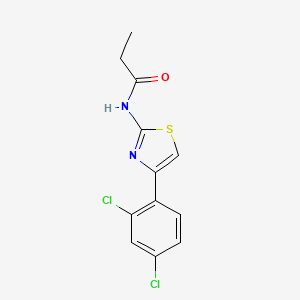 molecular formula C12H10Cl2N2OS B14931941 N-[4-(2,4-dichlorophenyl)-1,3-thiazol-2-yl]propanamide 