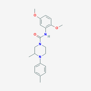 molecular formula C21H27N3O3 B14932049 N-(2,5-dimethoxyphenyl)-3-methyl-4-(4-methylphenyl)piperazine-1-carboxamide 