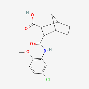 molecular formula C16H18ClNO4 B14932056 3-[(5-Chloro-2-methoxyphenyl)carbamoyl]bicyclo[2.2.1]heptane-2-carboxylic acid 