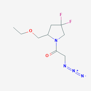 molecular formula C9H14F2N4O2 B1493211 2-Azido-1-(2-(ethoxymethyl)-4,4-difluoropyrrolidin-1-yl)ethan-1-one CAS No. 2098003-51-9