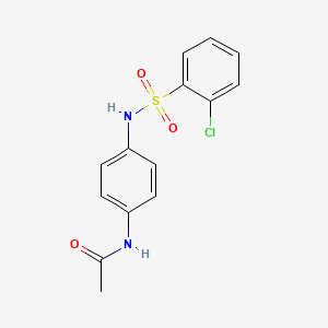 molecular formula C14H13ClN2O3S B14932194 N-(4-{[(2-chlorophenyl)sulfonyl]amino}phenyl)acetamide 