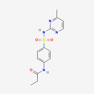 molecular formula C14H16N4O3S B14932277 N-{4-[(4-methylpyrimidin-2-yl)sulfamoyl]phenyl}propanamide 