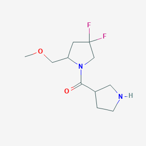 molecular formula C11H18F2N2O2 B1493231 (4,4-Difluoro-2-(methoxymethyl)pyrrolidin-1-yl)(pyrrolidin-3-yl)methanone CAS No. 2098003-22-4
