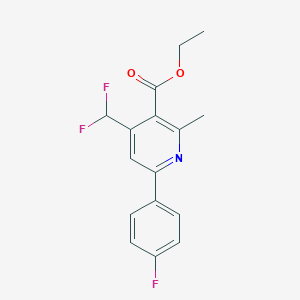 Ethyl 4-(difluoromethyl)-6-(4-fluorophenyl)-2-methylnicotinate