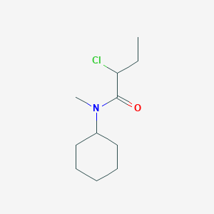 molecular formula C11H20ClNO B1493260 2-chloro-N-cyclohexyl-N-methylbutanamide CAS No. 2090877-89-5