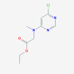 molecular formula C9H12ClN3O2 B1493268 ethyl N-(6-chloropyrimidin-4-yl)-N-methylglycinate CAS No. 2098012-83-8