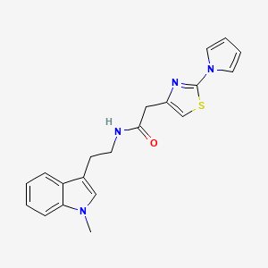 molecular formula C20H20N4OS B14932693 N-[2-(1-methyl-1H-indol-3-yl)ethyl]-2-[2-(1H-pyrrol-1-yl)-1,3-thiazol-4-yl]acetamide 