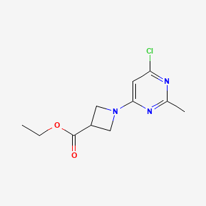 molecular formula C11H14ClN3O2 B1493274 Ethyl 1-(6-chloro-2-methylpyrimidin-4-yl)azetidine-3-carboxylate CAS No. 2097986-43-9