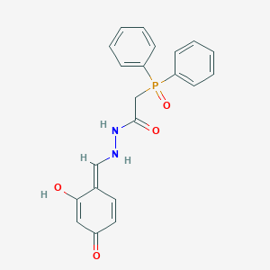 molecular formula C21H19N2O4P B149328 (Diphenylphosphinyl)acetic acid ((2,4-dihydroxyphenyl)methylene)hydrazide CAS No. 135689-10-0