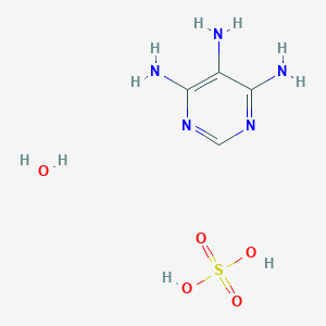 molecular formula C4H11N5O5S B014933 4,5,6-Triaminopyrimidine sulfate hydrate CAS No. 6640-23-9