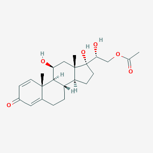molecular formula C23H32O6 B149330 [(2R)-2-[(8S,9S,10R,11S,13S,14S,17R)-11,17-dihydroxy-10,13-dimethyl-3-oxo-7,8,9,11,12,14,15,16-octahydro-6H-cyclopenta[a]phenanthren-17-yl]-2-hydroxyethyl] acetate CAS No. 96346-38-2