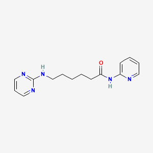 molecular formula C15H19N5O B14933038 N-(pyridin-2-yl)-6-(pyrimidin-2-ylamino)hexanamide 