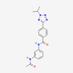 molecular formula C19H20N6O2 B14933059 N-[3-(acetylamino)phenyl]-4-[2-(propan-2-yl)-2H-tetrazol-5-yl]benzamide 