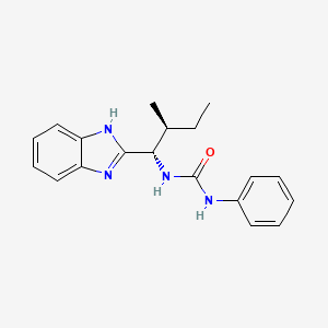 molecular formula C19H22N4O B14933096 N-[1-(1H-benzimidazol-2-yl)-2-methylbutyl]-N'-phenylurea 