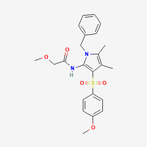 molecular formula C23H26N2O5S B14933115 N-{1-benzyl-3-[(4-methoxyphenyl)sulfonyl]-4,5-dimethyl-1H-pyrrol-2-yl}-2-methoxyacetamide 