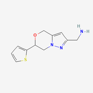 molecular formula C11H13N3OS B1493312 (6-(thiophen-2-yl)-6,7-dihydro-4H-pyrazolo[5,1-c][1,4]oxazin-2-yl)methanamine CAS No. 2097959-89-0