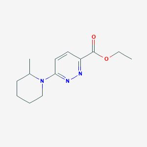 molecular formula C13H19N3O2 B1493330 Ethyl 6-(2-methylpiperidin-1-yl)pyridazine-3-carboxylate CAS No. 2098111-18-1