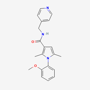 molecular formula C20H21N3O2 B14933342 1-(2-methoxyphenyl)-2,5-dimethyl-N-(pyridin-4-ylmethyl)-1H-pyrrole-3-carboxamide 