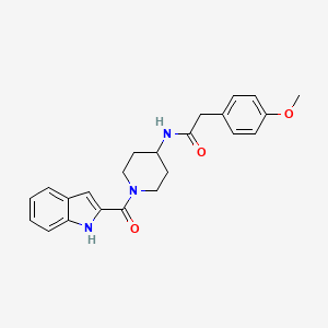 molecular formula C23H25N3O3 B14933424 N-[1-(1H-indol-2-ylcarbonyl)piperidin-4-yl]-2-(4-methoxyphenyl)acetamide 