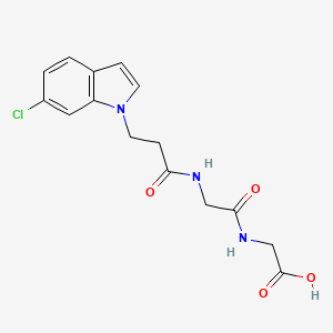 molecular formula C15H16ClN3O4 B14933485 N-[3-(6-chloro-1H-indol-1-yl)propanoyl]glycylglycine 