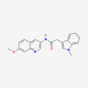 molecular formula C21H19N3O2 B14933584 N-(7-methoxyquinolin-3-yl)-2-(1-methyl-1H-indol-3-yl)acetamide 