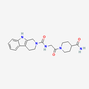 molecular formula C20H25N5O3 B14933646 N-[2-(4-carbamoylpiperidin-1-yl)-2-oxoethyl]-1,3,4,9-tetrahydro-2H-beta-carboline-2-carboxamide 