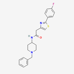 molecular formula C23H24FN3OS B14933657 N-(1-benzylpiperidin-4-yl)-2-[2-(4-fluorophenyl)-1,3-thiazol-4-yl]acetamide 