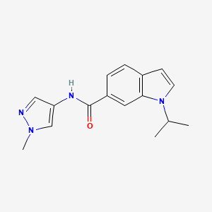 molecular formula C16H18N4O B14933714 N-(1-methyl-1H-pyrazol-4-yl)-1-(propan-2-yl)-1H-indole-6-carboxamide 