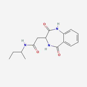 molecular formula C15H19N3O3 B14933717 N-(butan-2-yl)-2-(2,5-dioxo-2,3,4,5-tetrahydro-1H-1,4-benzodiazepin-3-yl)acetamide 