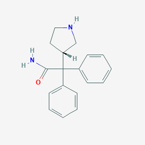 molecular formula C18H20N2O B149338 (S)-2,2-二苯基-2-(吡咯烷-3-基)乙酰胺 CAS No. 134002-25-8