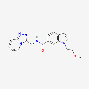 molecular formula C19H19N5O2 B14934047 1-(2-methoxyethyl)-N-([1,2,4]triazolo[4,3-a]pyridin-3-ylmethyl)-1H-indole-6-carboxamide 
