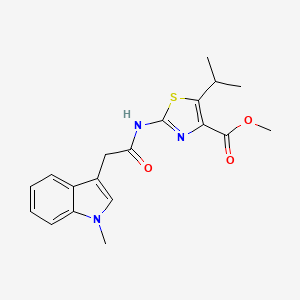 molecular formula C19H21N3O3S B14934131 methyl 2-{[(1-methyl-1H-indol-3-yl)acetyl]amino}-5-(propan-2-yl)-1,3-thiazole-4-carboxylate 