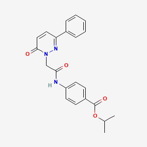 molecular formula C22H21N3O4 B14934151 propan-2-yl 4-{[(6-oxo-3-phenylpyridazin-1(6H)-yl)acetyl]amino}benzoate 