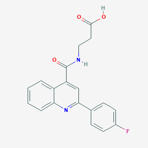 molecular formula C19H15FN2O3 B14934166 N-{[2-(4-fluorophenyl)quinolin-4-yl]carbonyl}-beta-alanine 