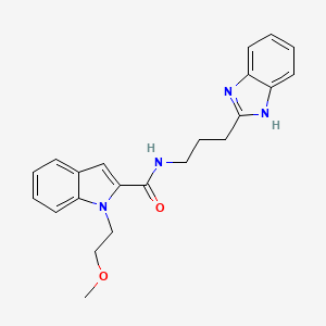molecular formula C22H24N4O2 B14934200 N-[3-(1H-benzimidazol-2-yl)propyl]-1-(2-methoxyethyl)-1H-indole-2-carboxamide 