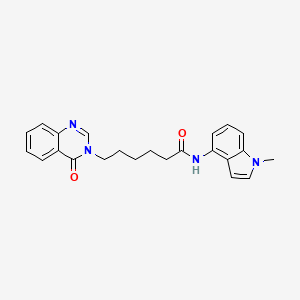 molecular formula C23H24N4O2 B14934217 N-(1-methyl-1H-indol-4-yl)-6-(4-oxoquinazolin-3(4H)-yl)hexanamide 
