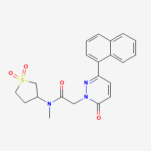molecular formula C21H21N3O4S B14934238 N-(1,1-dioxidotetrahydrothiophen-3-yl)-N-methyl-2-[3-(naphthalen-1-yl)-6-oxopyridazin-1(6H)-yl]acetamide 