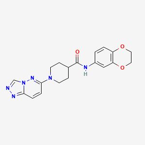 molecular formula C19H20N6O3 B14934286 N-(2,3-dihydro-1,4-benzodioxin-6-yl)-1-([1,2,4]triazolo[4,3-b]pyridazin-6-yl)piperidine-4-carboxamide 